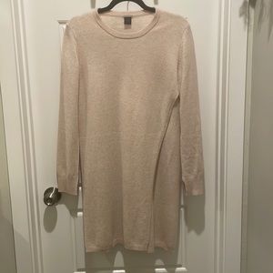 100% Cashmere Sweater Dress - Sepia